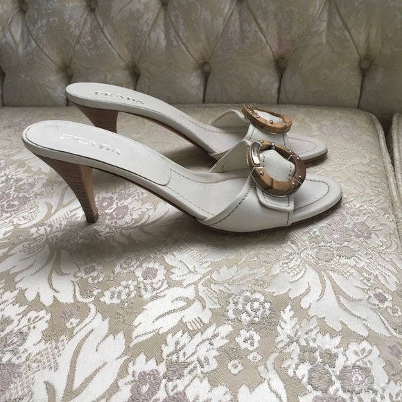 Authentic Prada Vintage Leather Sandals 7 M - Picture 6 of 10